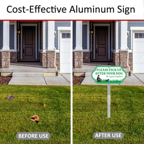 i-CowFun easy-install sign with stable post for yard display