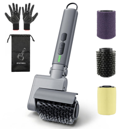 IDACYRIA electric grill brush with adjustable head reaching corners