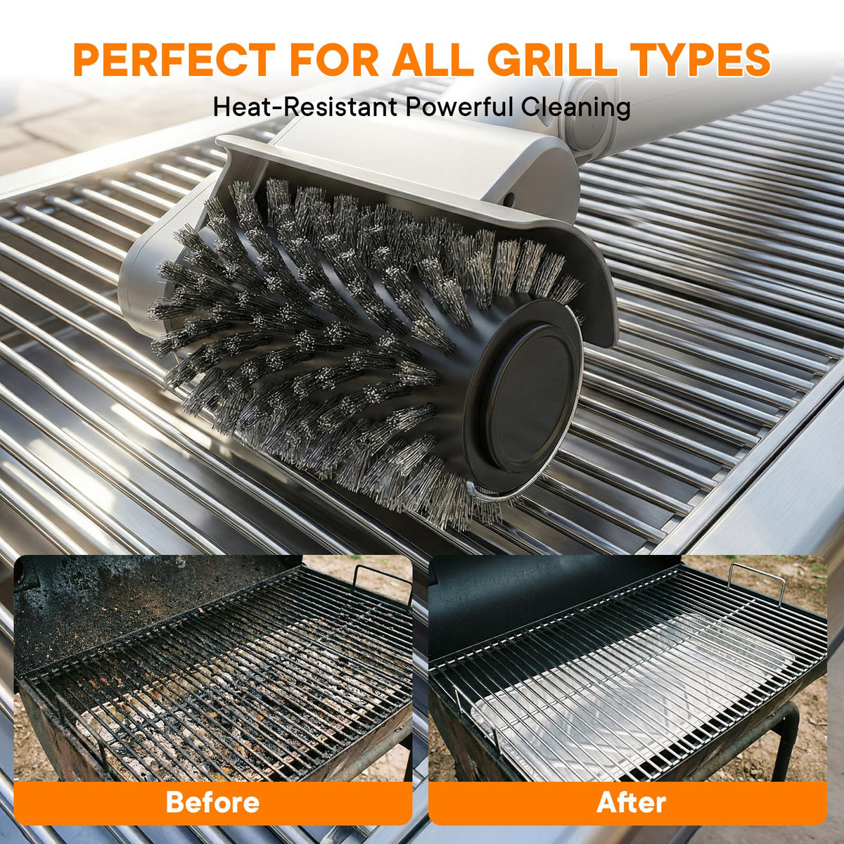 IDACYRIA brush shell designed for hot grill surfaces
