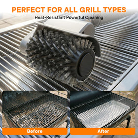 IDACYRIA brush shell designed for hot grill surfaces