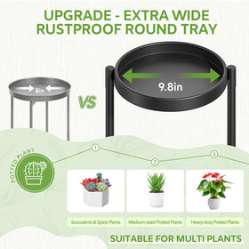 iDavosic.ly plant stand with 9.8-inch trays on every tier.