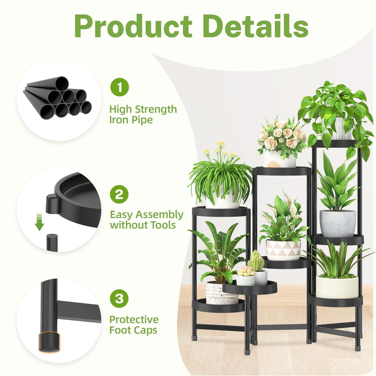 iDavosic.ly adjustable foldable design lets you set plant angles easily