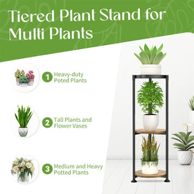 idavosic.ly heavy-duty metal stand offers strong load bearing for medium to large pots