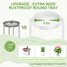 iDavosic.ly Heavy-pot-capable stand supports weighty planters indoors or outdoors.