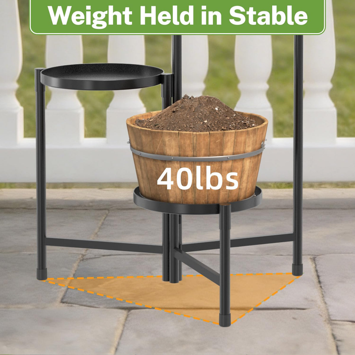 idavosic-ly indoor-outdoor-ready-rust-coating keeps the stand protected from moisture