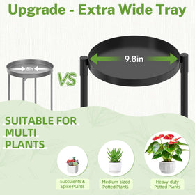 idavosic-ly large trays 9-8-inch highlight spacious space for big pots