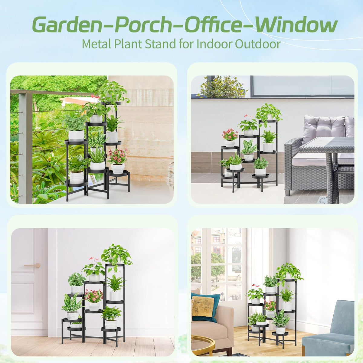 iDavosic.ly plant stand with waterproof coating for outdoor use.