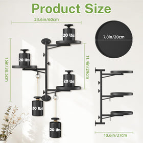 iDavosic.ly wall mounted plant rack with hooks expands display options