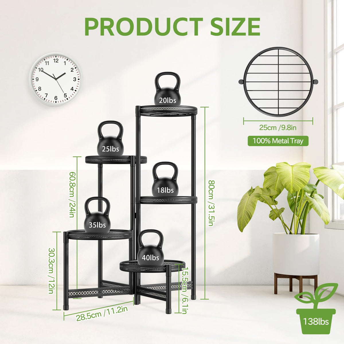 idavosic.ly large-trays-for-big-pots with spacious 9.8-inch trays for large plants.