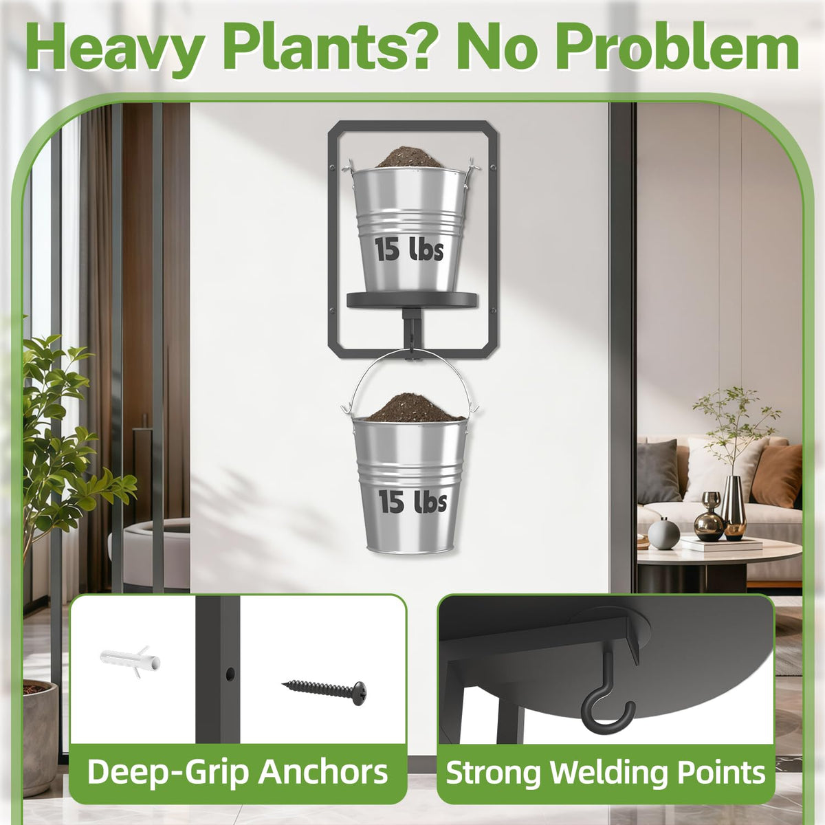 idavosic.ly rim around tray helps keep pots secure during daily use