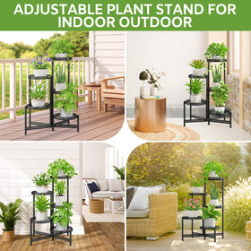 idavosic.ly spiral tier layout for sunlight helps plants receive light from multiple angles.