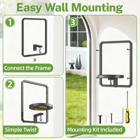idavosic.ly wall-mount anchors included for fast, secure installation