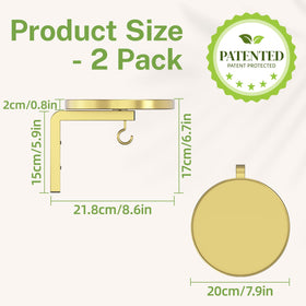 iDavosic.ly gold wall-mount plant holder close-up highlights rust-proof finish.