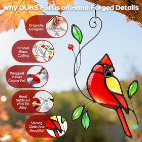 IDEA SHOW handmade stained glass bird decor elevates home aesthetics and charm.