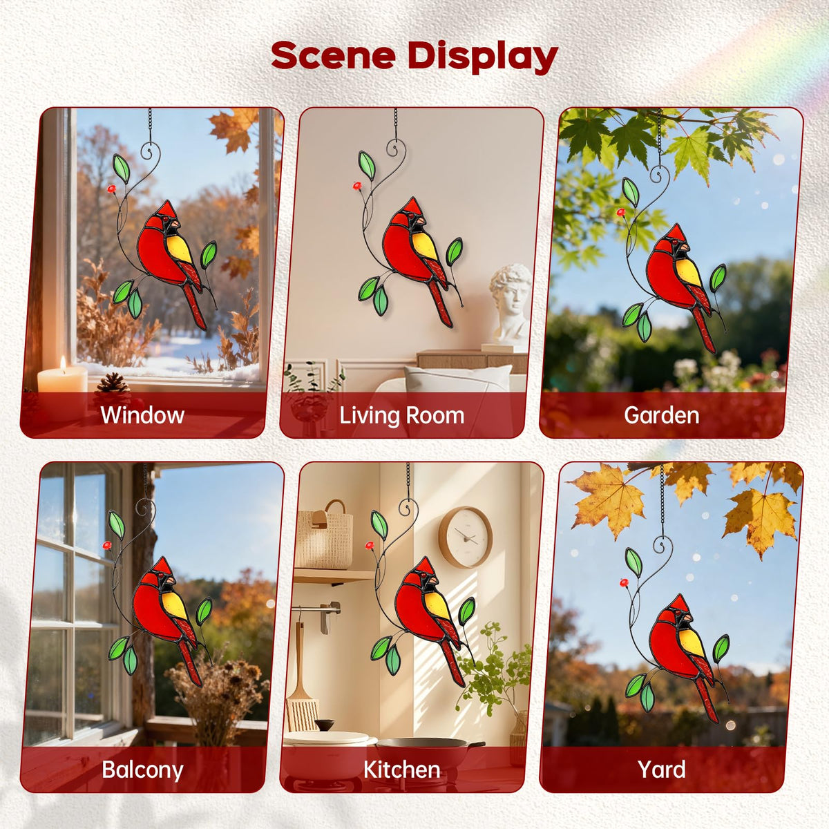 IDEA SHOW Mother's Day cardinal gift suits women and bird lovers.