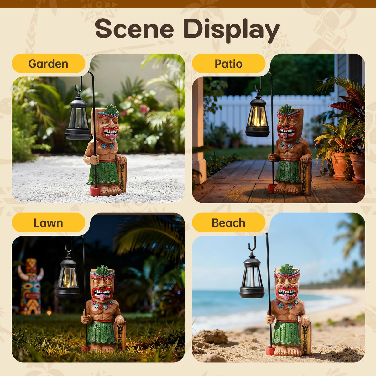IDEA SHOW garden statue doubles as a thoughtful gift for tropical decor lovers.