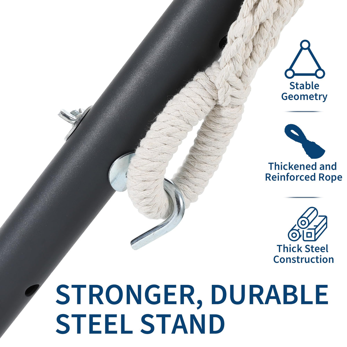 IDEALHOUSE steel stand with adjustable hooks demonstrates versatile height and sag