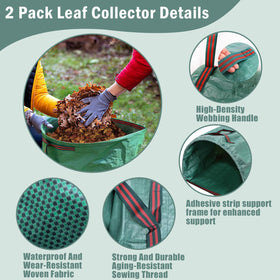 Ideal Swan 72-gallon capacity handles large yard cleanup with fewer trips to empty