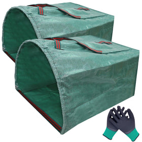 Ideal Swan 72-gallon yard bags with collapsible design for easy storage and leaf collection