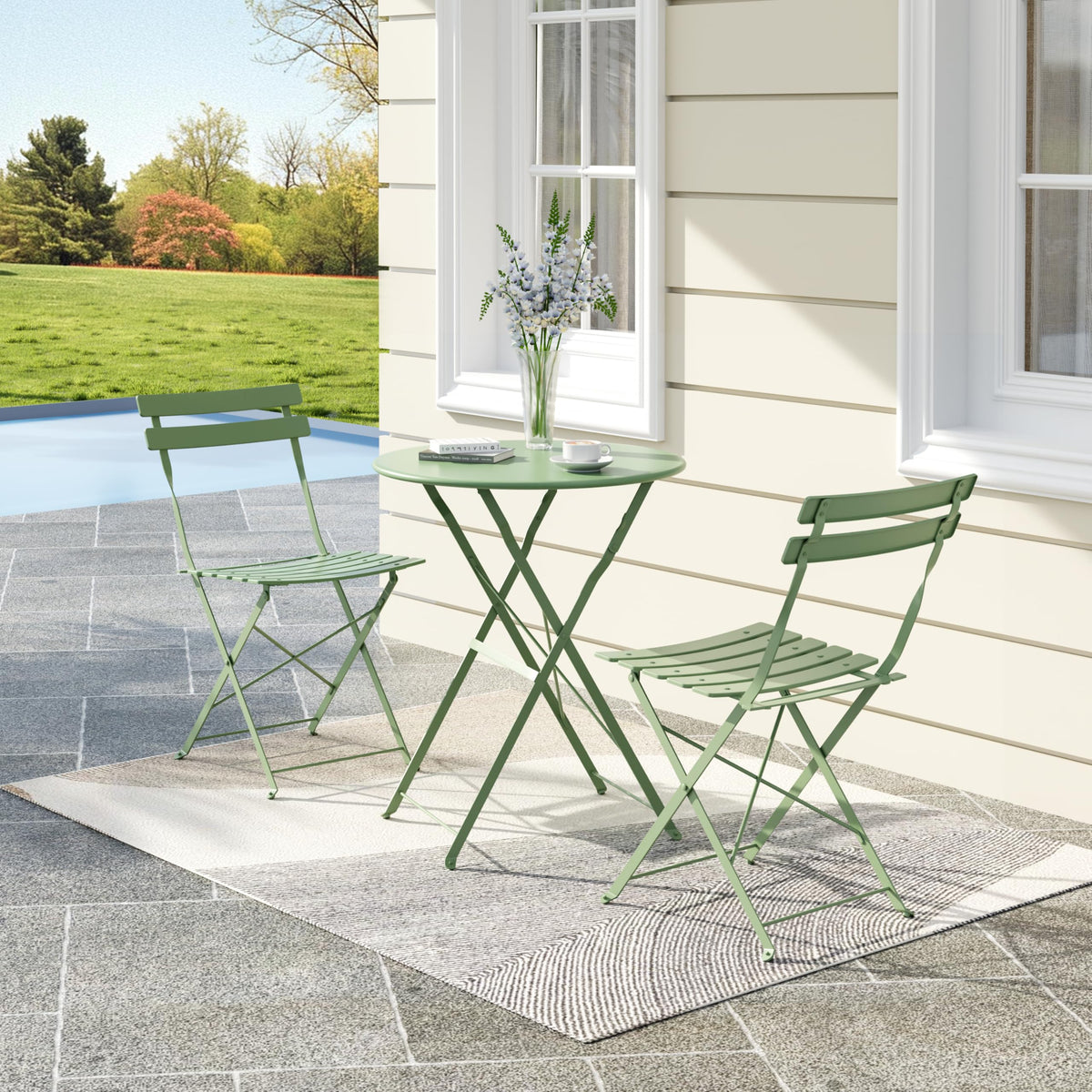 IDEALHOUSE portable patio set easy to move indoors and out