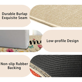 Ideasonna low-profile outdoor mat sits neatly beneath doors for unobstructed entry.