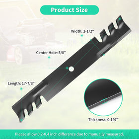 IDEASURE mulching blade for 36 to 52 inch decks delivers even cuts.