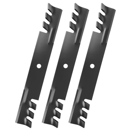 IDEASURE 00273100 mulching blade close-up in durable steel for long-lasting mowing.
