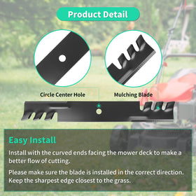 IDEASURE three-pack blades ensure quick replacements and continuous mowing sessions.