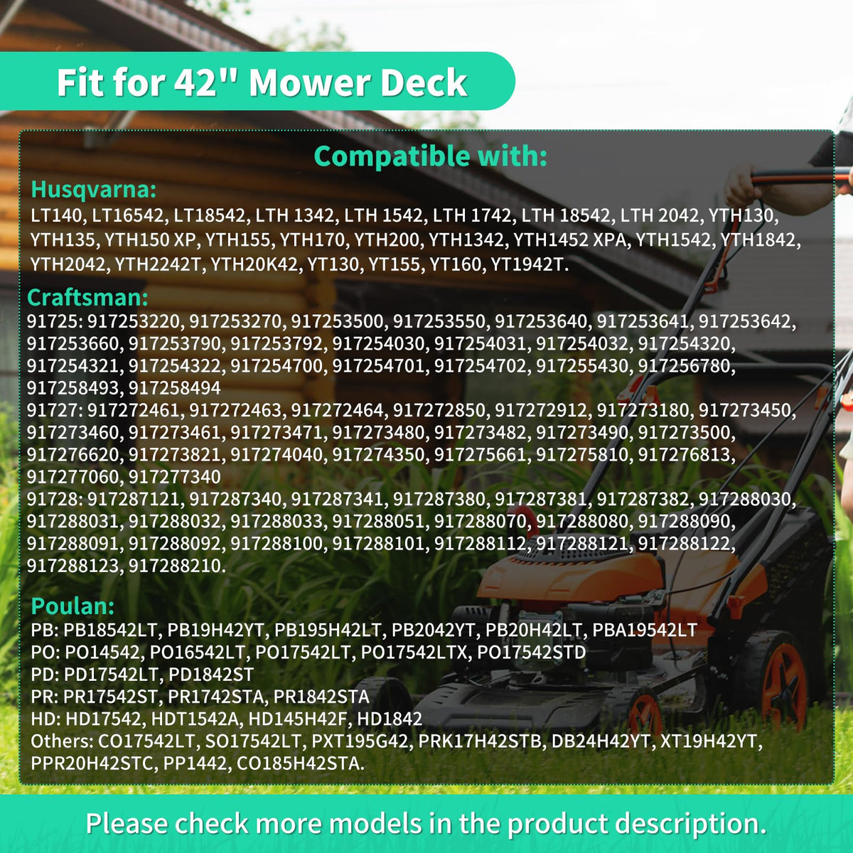 Installation example highlighting precise alignment for optimal mowing performance.