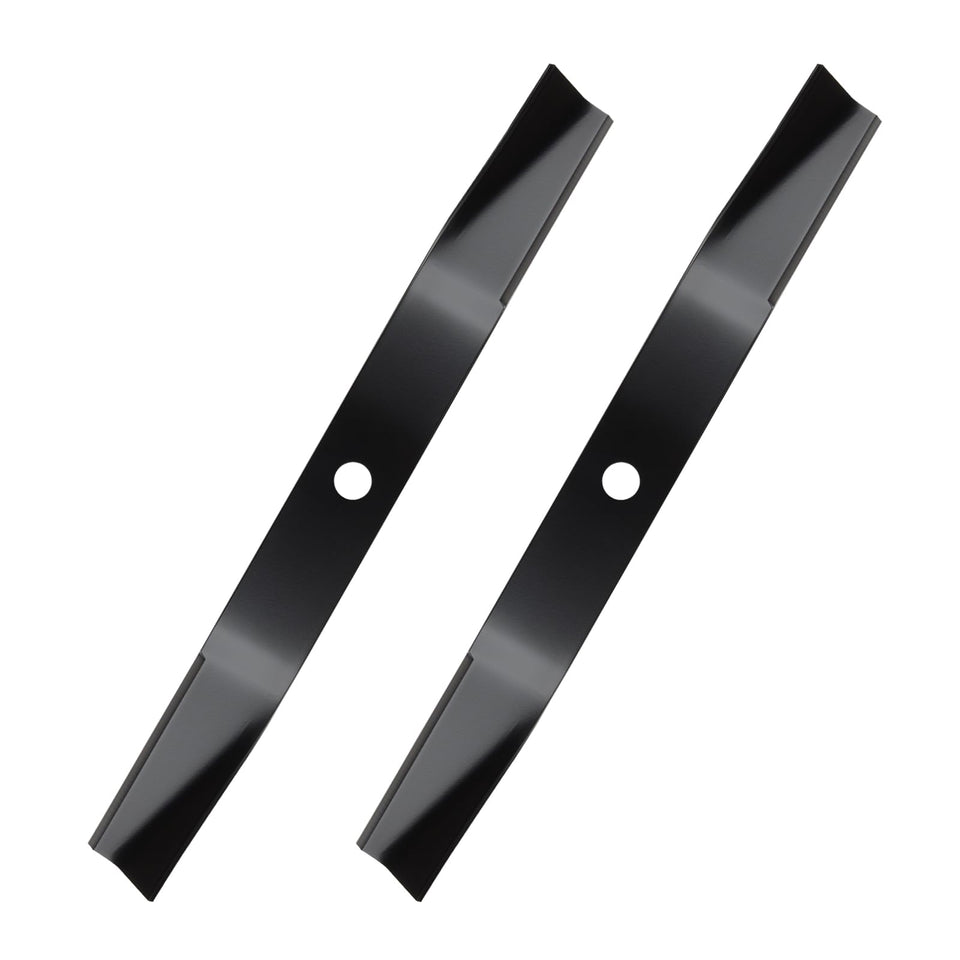 IDEASURE 1737816 blade front view on a 42-inch deck for clean, even cuts.