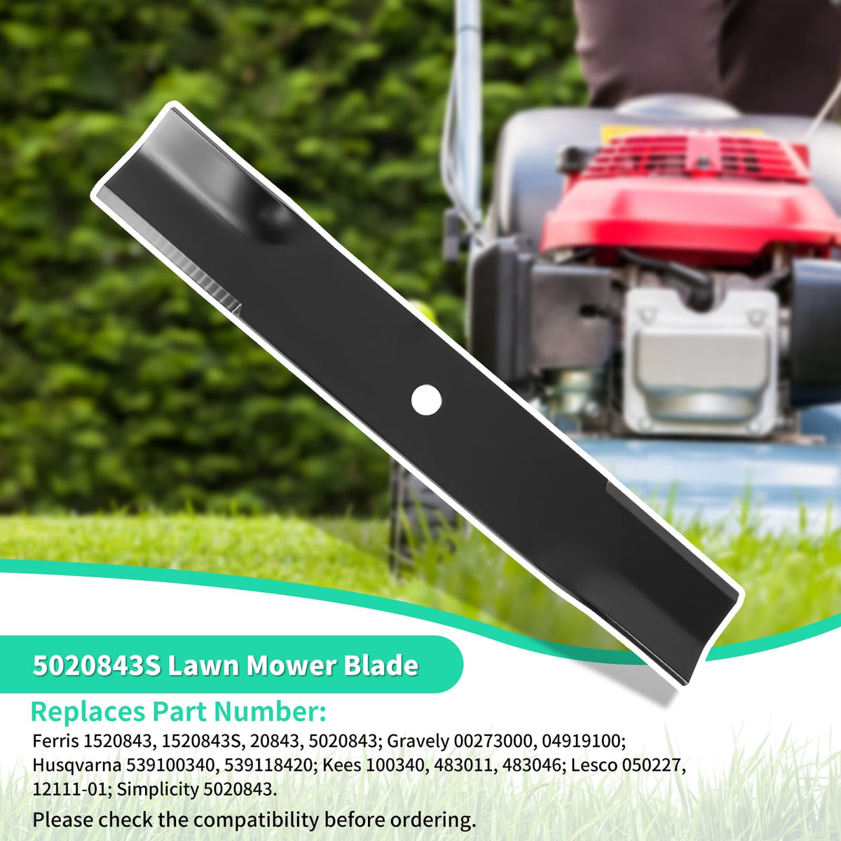 IDEASURE 5020843S blade kit fits many brands for versatile lawn care