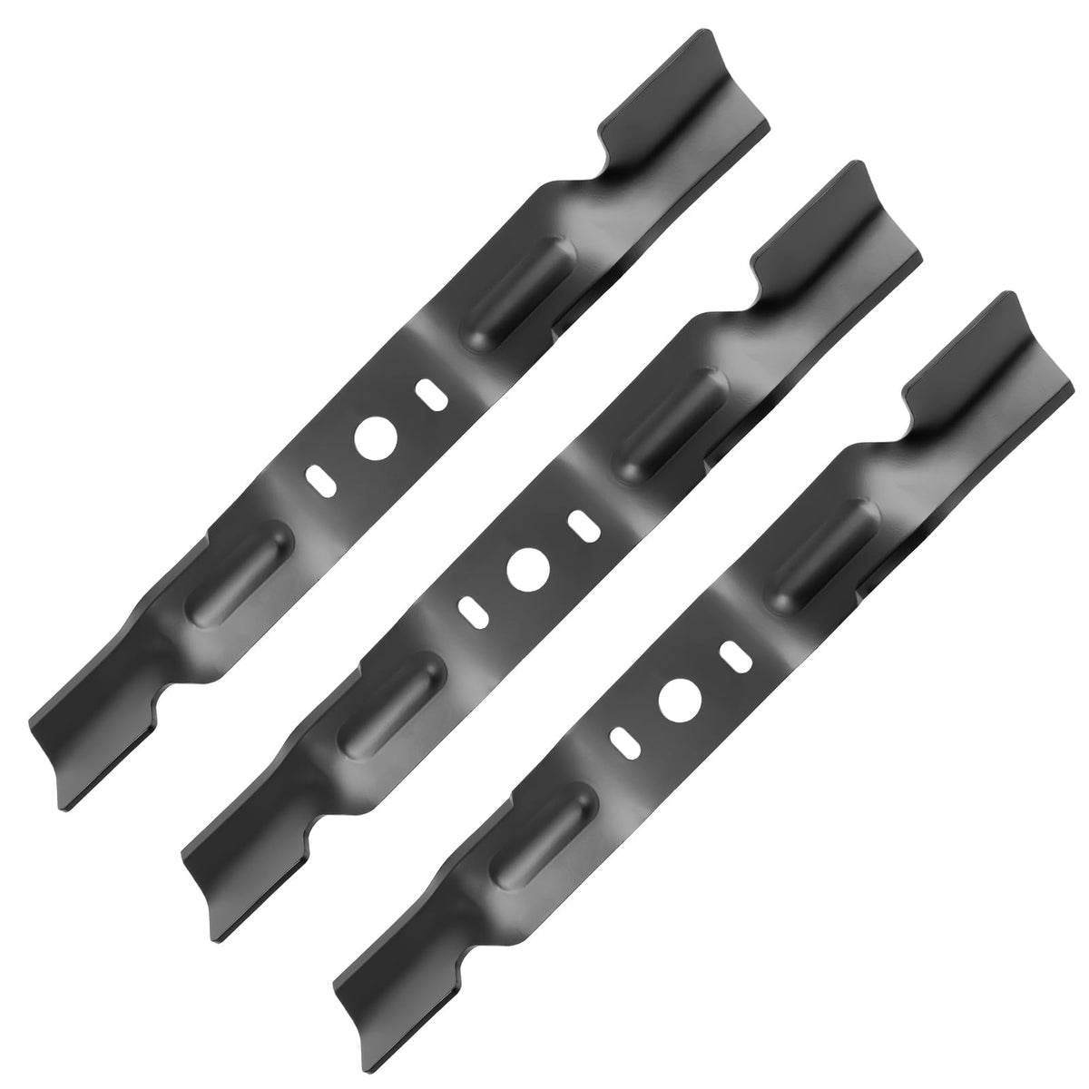 IDEASURE 581101101 mulching blade front view shows durable edge for precise mowing
