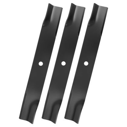 IDEASURE 601124 high lift blade for 54 inch deck front view shows sharp edge and fit