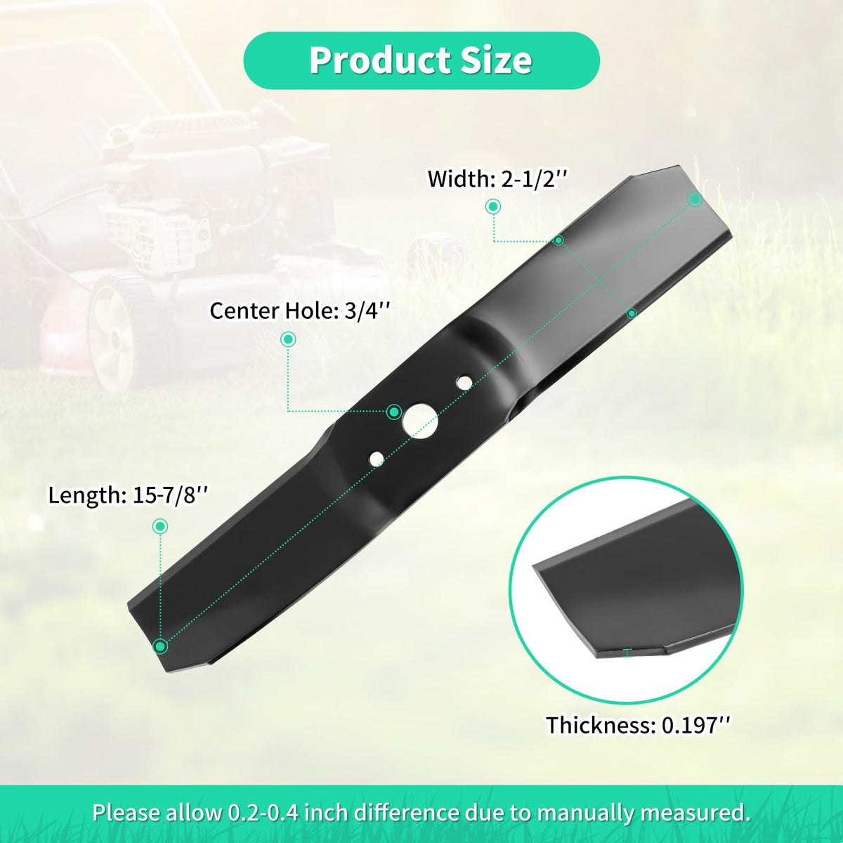IDEASURE replacement-blades suitable for Cub Cadet compatibility for smooth mowing.