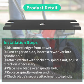 IDEASURE 781-0080 edger blade installation demonstrates simple wrench-based swap