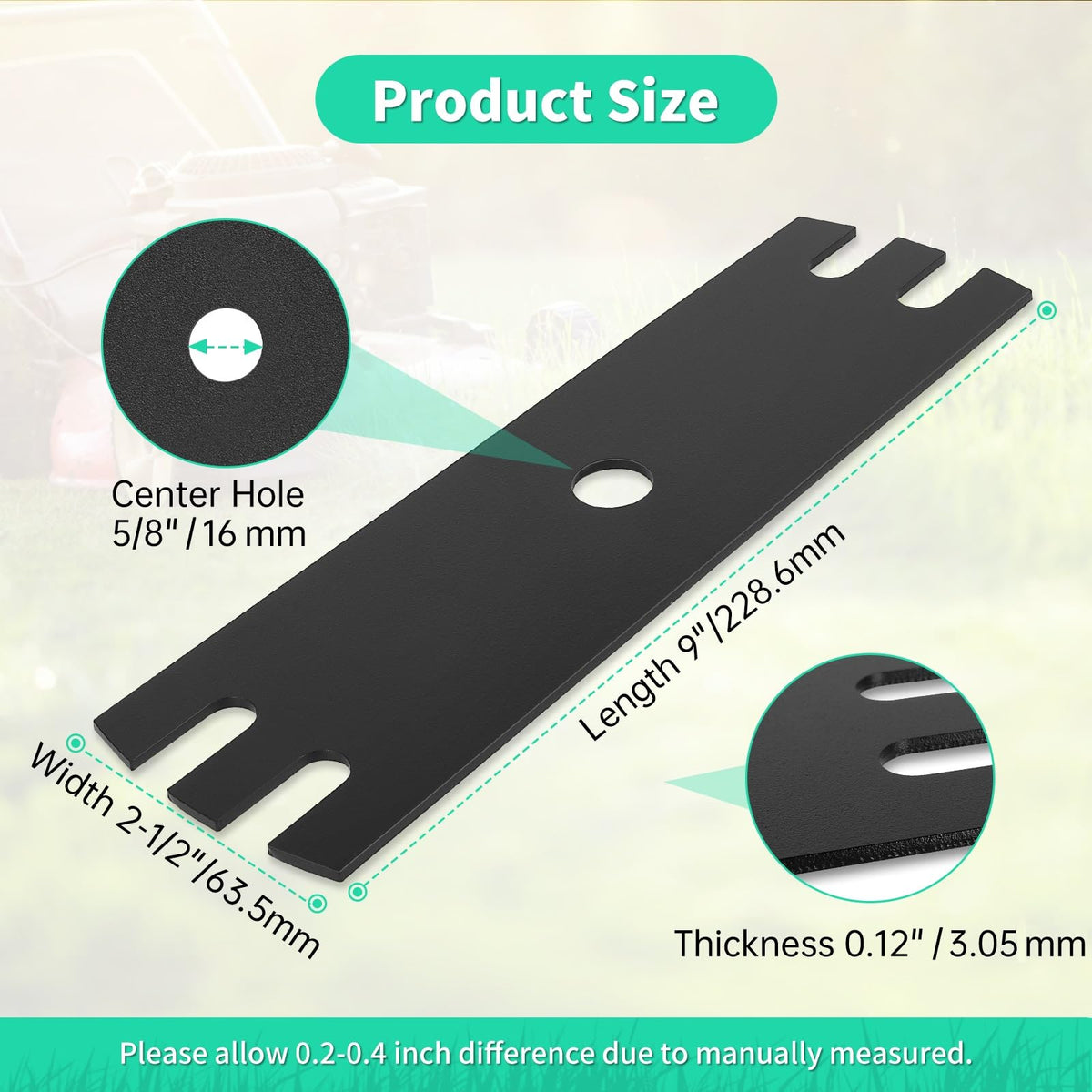 IDEASURE 781-0080 edger blade side view showing edge geometry