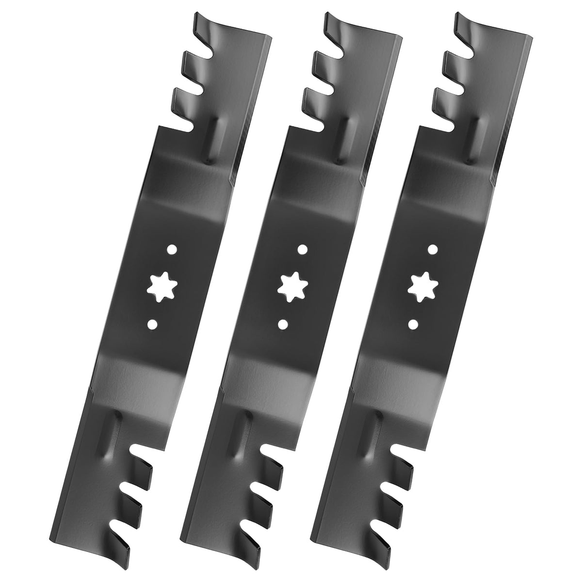 IDEASURE 942-0677 gator mulching blades on a 54-inch deck for durable mulching