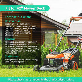 IDEASURE compatibility guide showing broad mower compatibility.