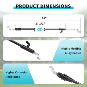 IDEASURE conduit length 37-5in suitable for precise length adjustments on compatible mowers.
