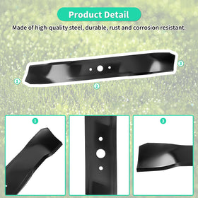 IDEASURE Cub Cadet compatible blades for smooth mowing.