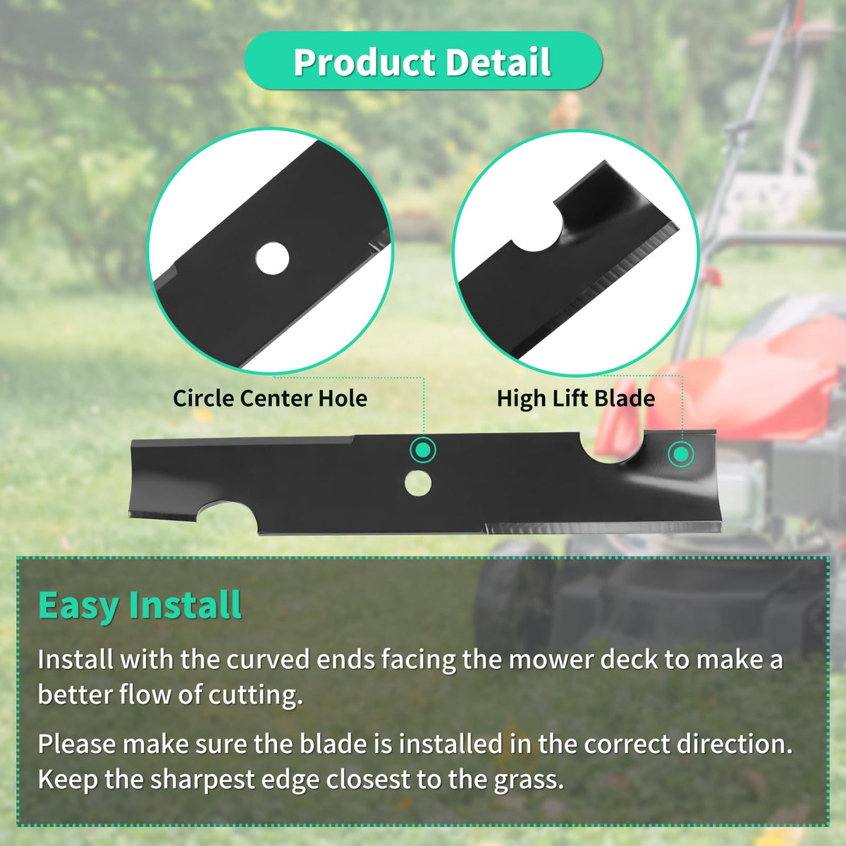 IDEASURE dixie chopper compatibility blade ensures reliable fit with minimal downtime