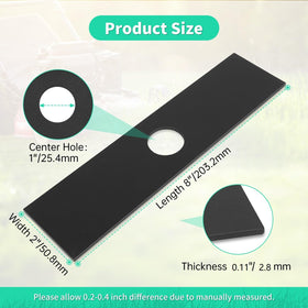 IDEASURE edger blade with 1-inch center hole for secure mounting.