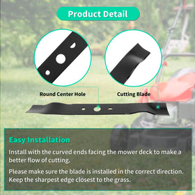 IDEASURE blade ensures an even cut across 18-inch mower decks.