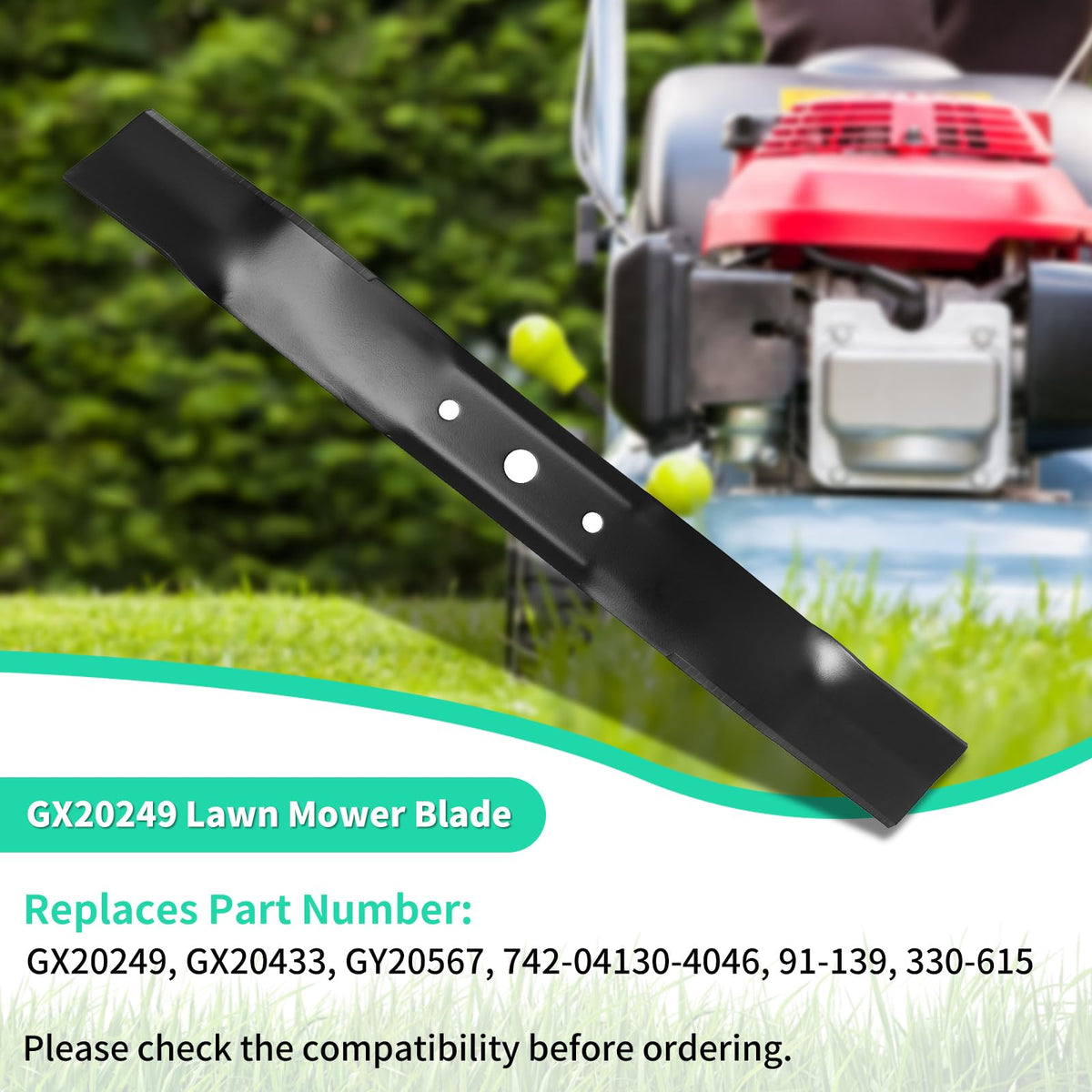 IDEASURE GX20249 top-view blade emphasizes robust one-piece steel construction.