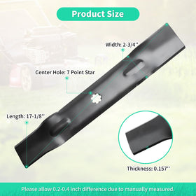 IDEASURE three-pack replacement blades for quick, convenient mower maintenance.