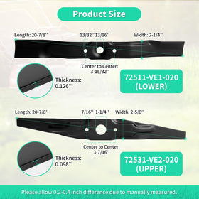 IDEASURE lower high-lift blade 72511-VE1-020 close-up highlights high lift design for better cut.
