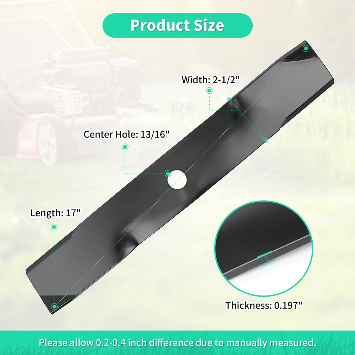 IDEASURE replacement blade compatible with John Deere 48-inch decks