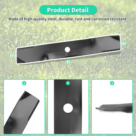 IDEASURE thick steel blade construction for durable mowing performance