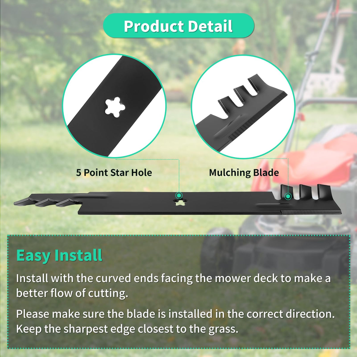 IDEASURE blades in action for clean lawn edges.