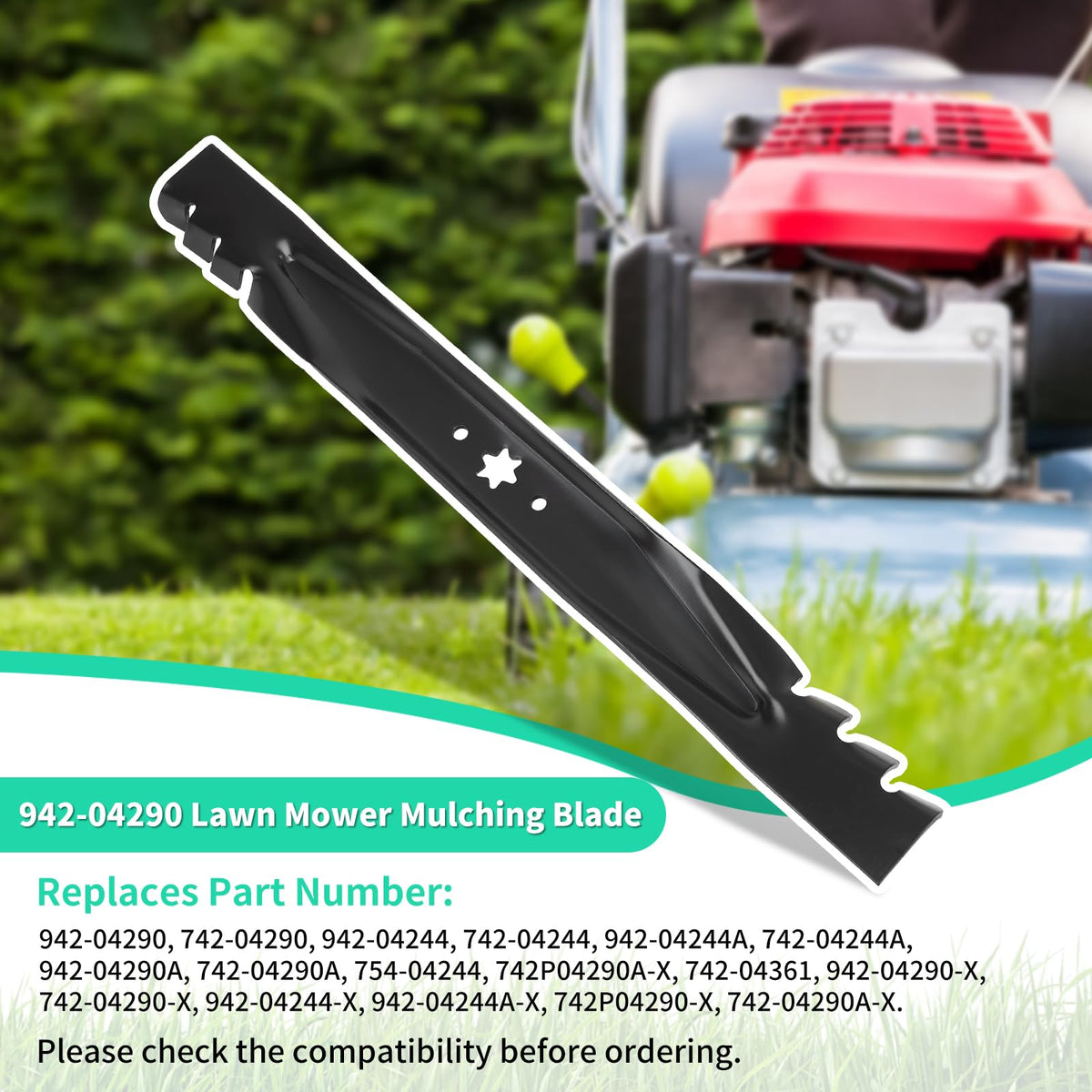IDEASURE mulching blade in use delivers even cuts across varied terrains
